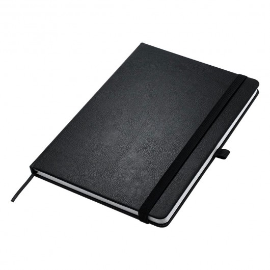 Black Leather Feel A5 Notebooks